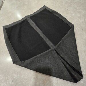 FEMME Women's Black/Grey Rayon Blend  Pull-On Pencil Skirt - Size 12-14